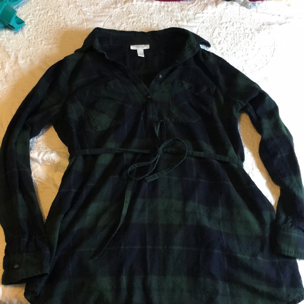 Plaid Maternity Tunic
